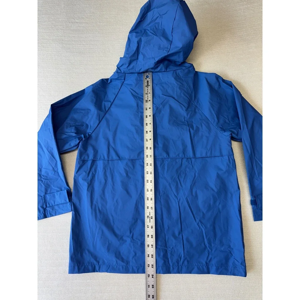 Vintage Pro Rainer Kids Acadia Rain Jacket Blue Hooded Deadstock Y2K M 10-12